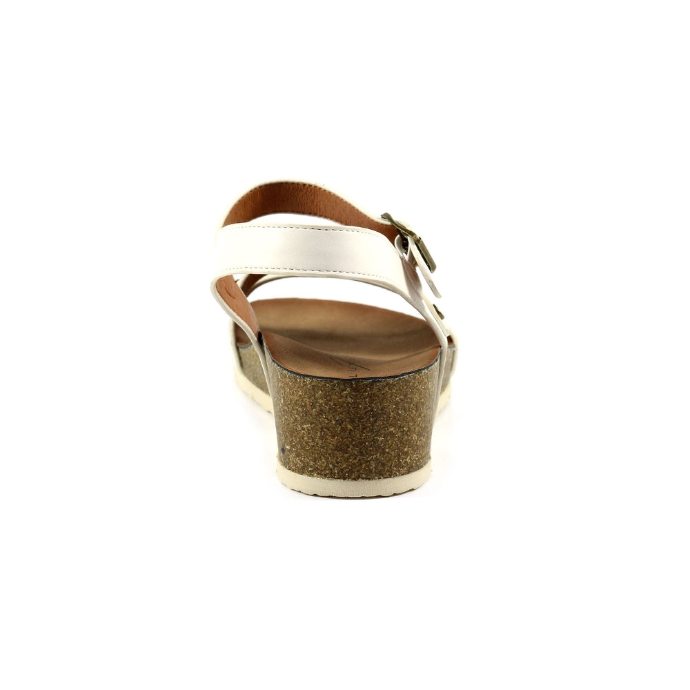 Lunar JLH358 Cluster Ladies White Other Buckle Sandals