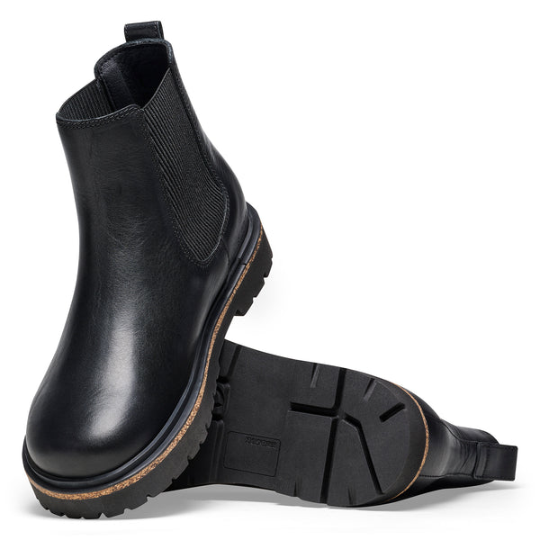 Birkenstock Highwood Narrow Ladies Black Leather Arch Support Pull On Ankle Boots
