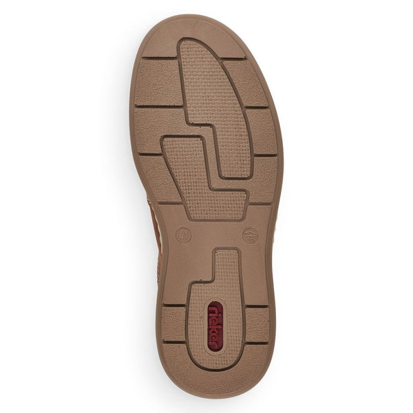 Rieker 17371-25 Mens Wide Brown Leather Elasticated Shoes