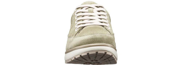 Joya Vancouver Light Green Ladies Light Green Leather & Textile Arch Support Lace Up Trainers