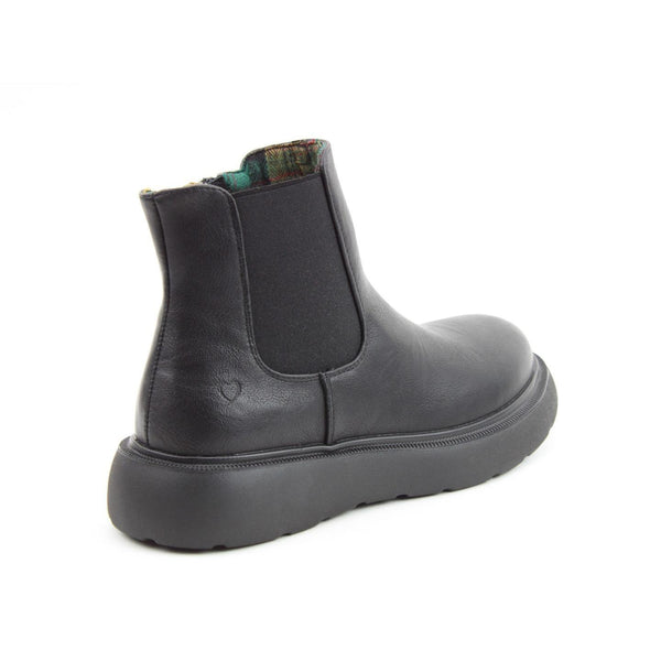 Heavenly Feet Azalea Ladies Black Vegan Side Zip Ankle Boots
