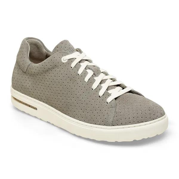 Birkenstock Bend Low Ladies Stone Coin Suede Arch Support Lace Up Trainers