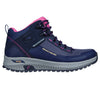 Skechers 180086 Arch-Fit Discover Elevation Ladies Navy & Purple Leather & Textile Waterproof Arch Support Lace Up Ankle Boots