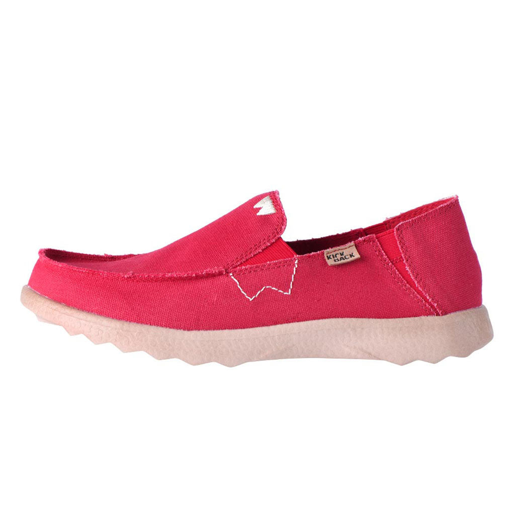 Kickback Couch 2.0 Mens Wide Red Canvas Textile Arch Support Slip On Loafers