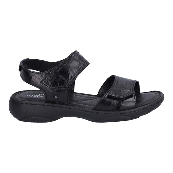 Josef Seibel Debra 58 Ladies Black Leather Touch Fastening Sandals