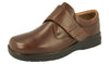 DB Shoes Benny 89212B Mens Brown Leather Touch Fastening Shoes