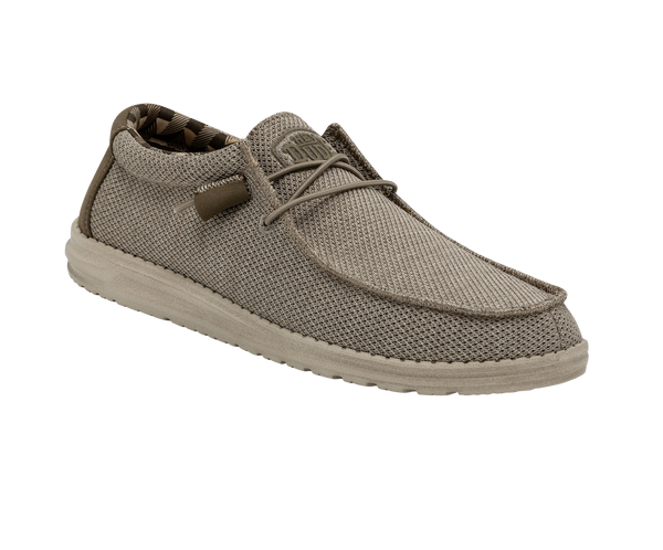 Dude Wally Sox Mens Beige Textile Slip On Shoes