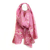 POM 100% Recycled Pink and Metallic Rose Gold Large Speckled Print Scarf