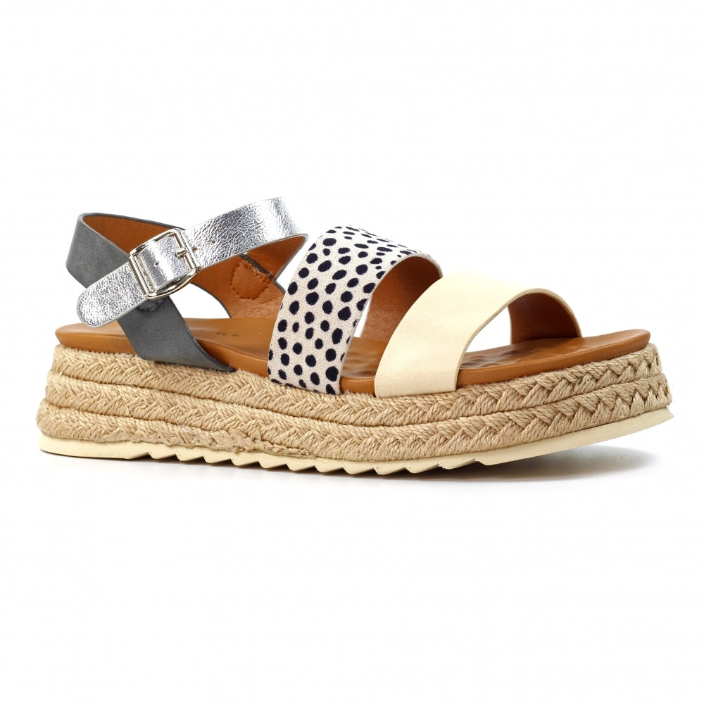 Lunar JLH493 Summer Ladies Beige Other Buckle Sandals