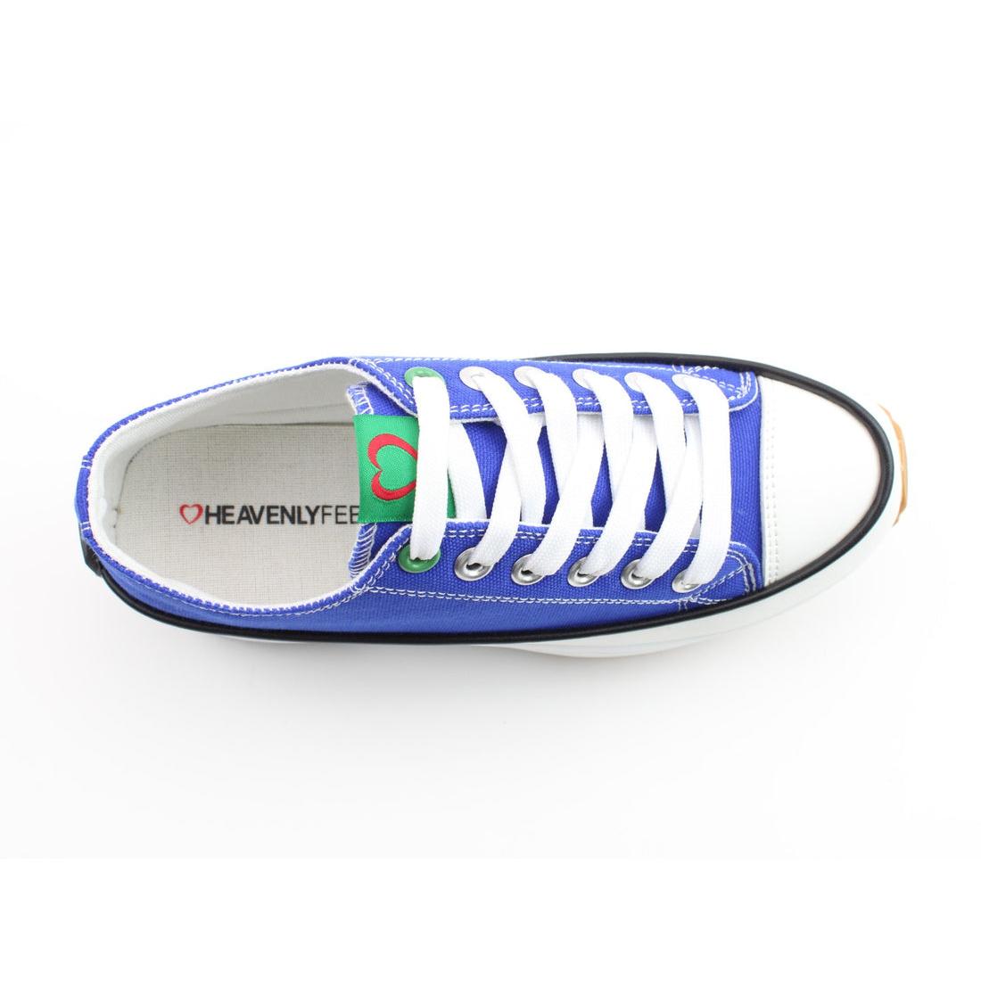 Heavenly Feet Strata Ladies Blue Textile Vegan Lace Up Trainers