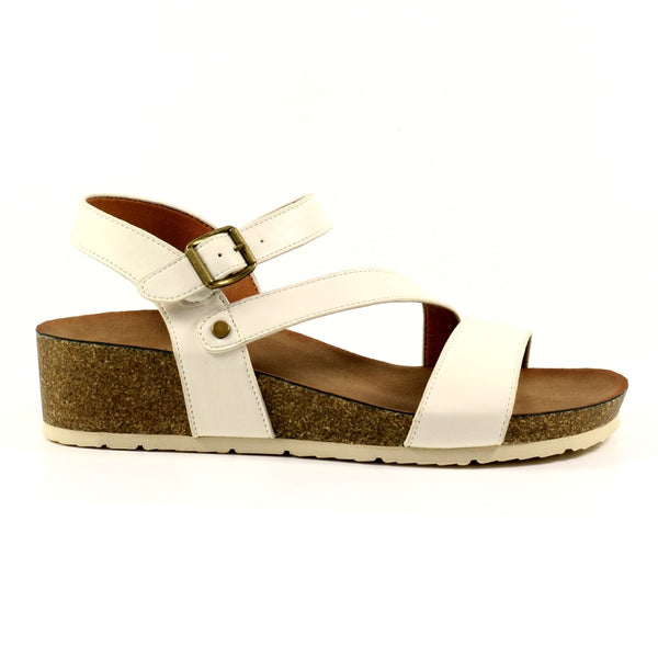 Lunar JLH358 Cluster Ladies White Other Buckle Sandals