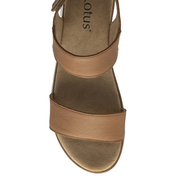 Lotus Facchini Ladies Tan Leather Slingback Sandals