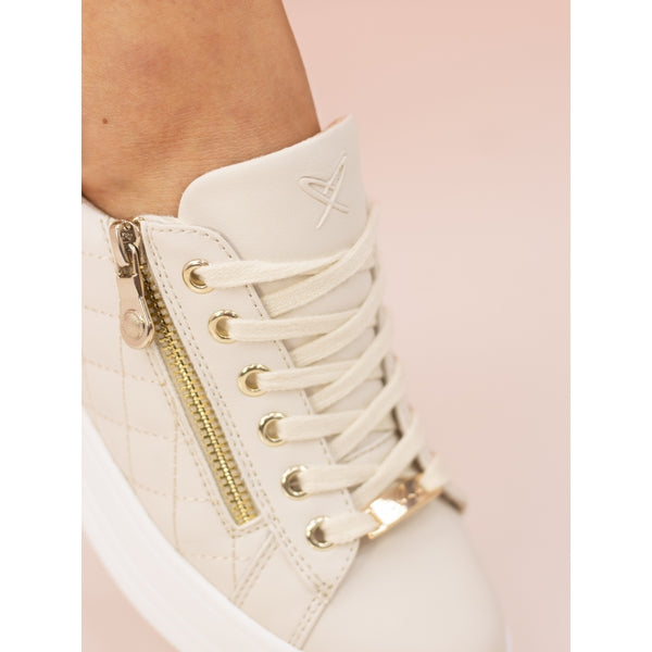 Lunar DLB052 Xenon Ladies Cream Other Lace Up Trainers