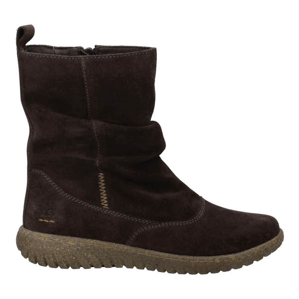 Josef Seibel Angelina 08 Ladies Brasil Leather Side Zip Ankle Boots, side view.