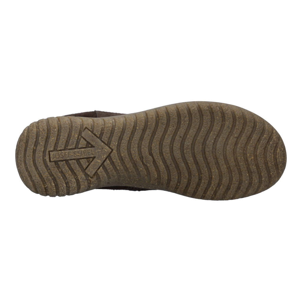 Josef Seibel Angelina 08 Ladies Brasil Leather Side Zip Ankle Boots, sole and detail view.