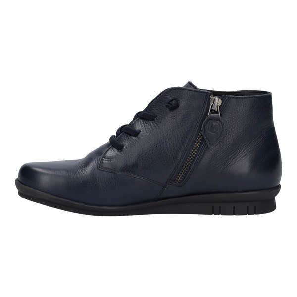 Josef Seibel Violet 03 Ladies Ocean Leather Lace Up Ankle Boots, opposite side view.