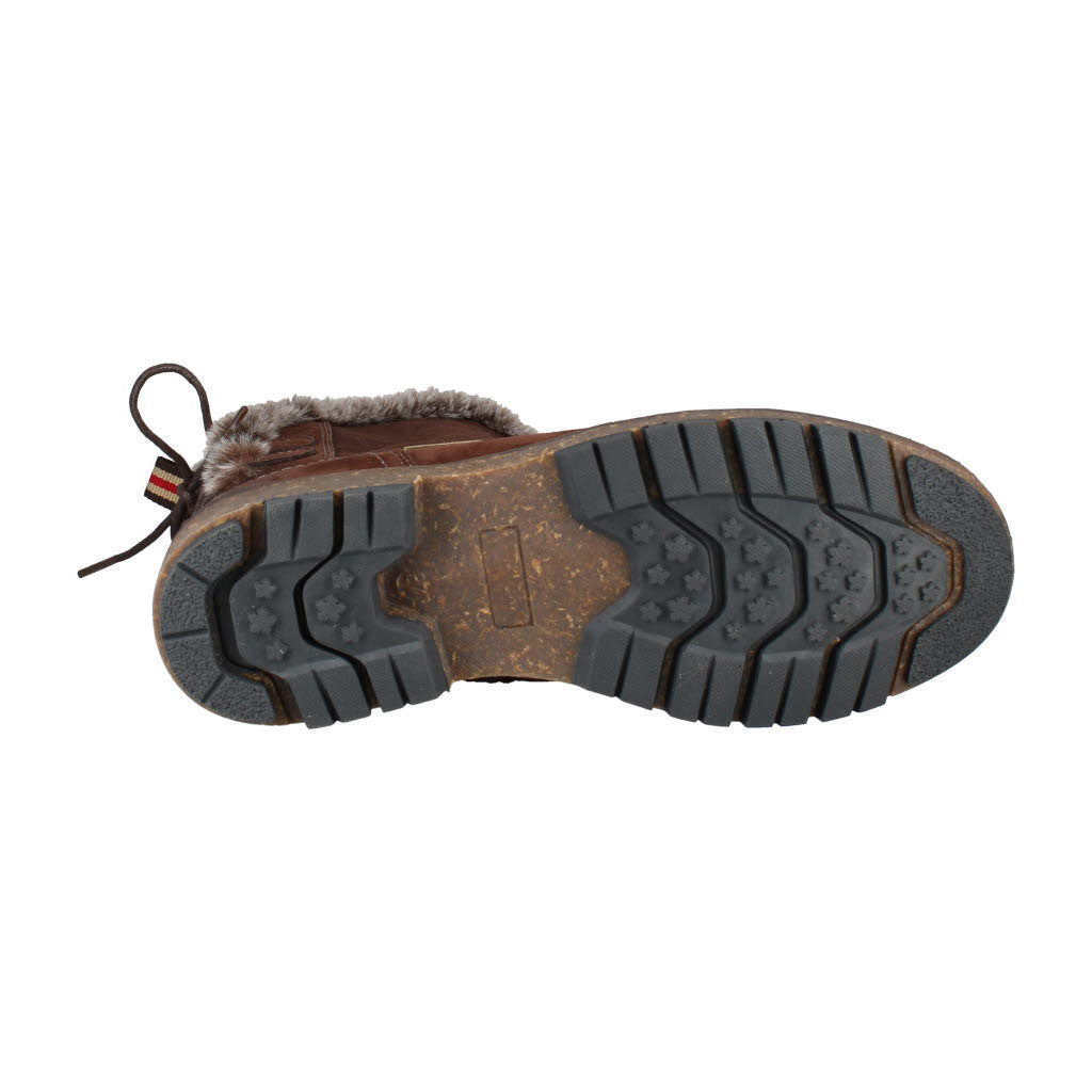 Josef Seibel Waylon 03 Ladies Brown Leather Waterproof Side Zip Ankle Boots, product detail view.