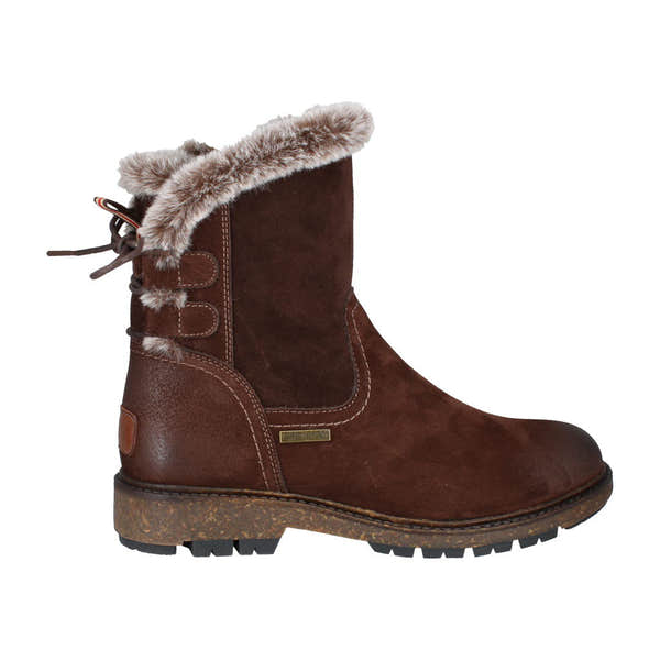 Josef Seibel Waylon 03 Ladies Brown Leather Waterproof Side Zip Ankle Boots, side view.