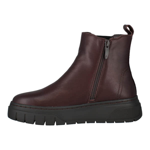 Josef Seibel Winnie 02 Ladies Dark Brown Leather Waterproof Side Zip Ankle Boots, opposite side view.