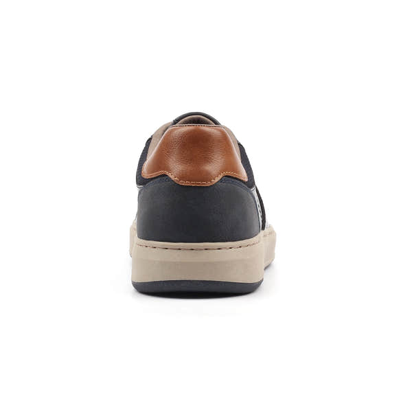 Lazy Dogs BMR003 Phillip Mens Navy Blue Lace Up Trainers, alternate product view 5.
