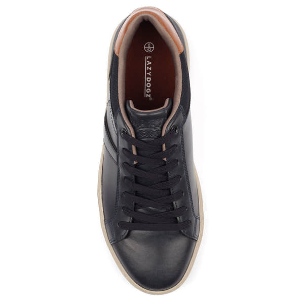 Lazy Dogs BMR003 Phillip Mens Navy Blue Lace Up Trainers, alternate product view 7.