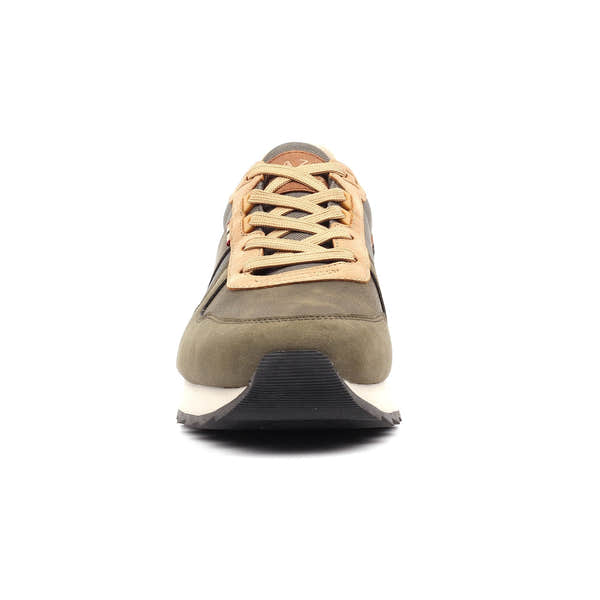 Lazy Dogs BMR006 Tommy Mens Khaki Green Lace Up Trainers, alternate product view 5.