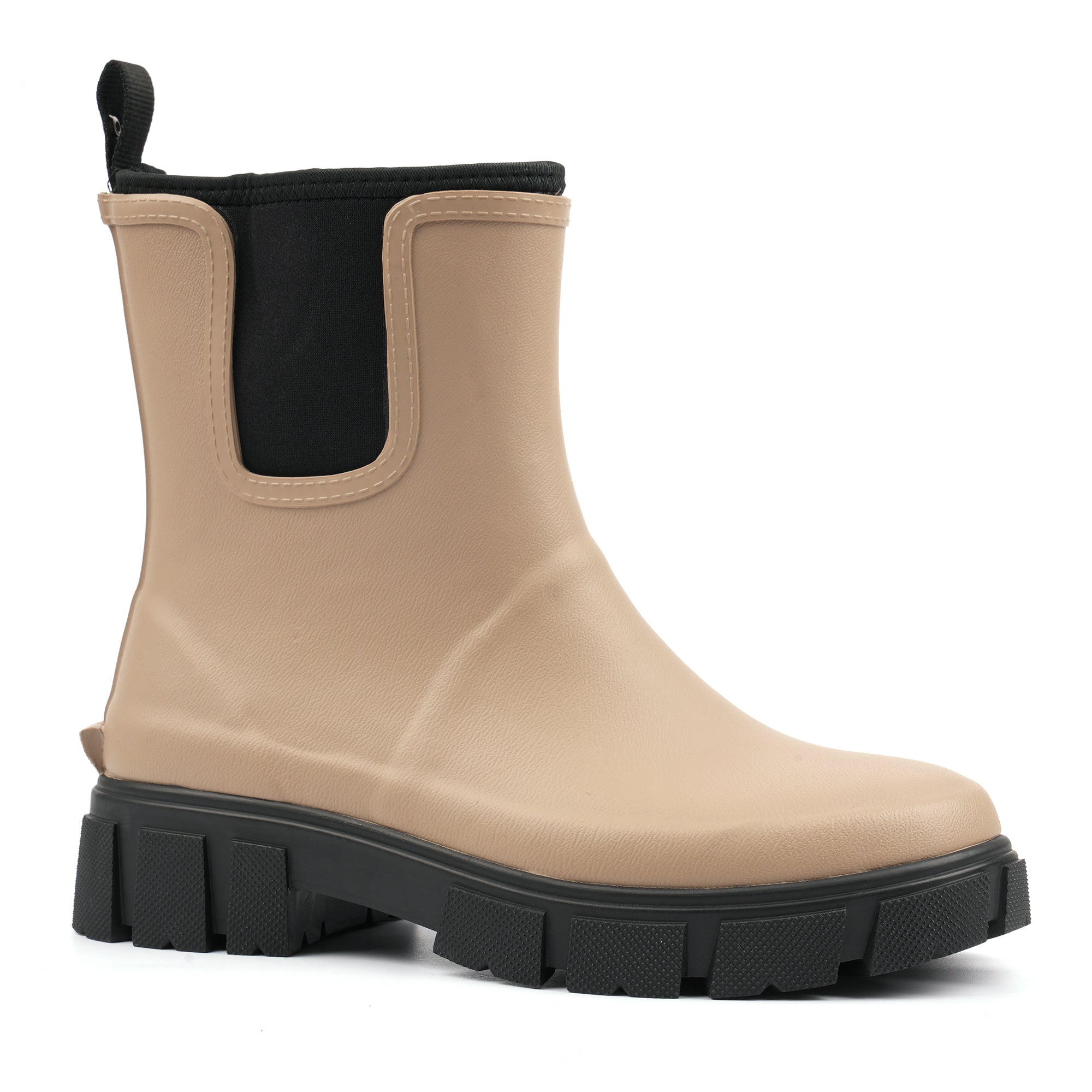 Lazy Dogs ELZ006 Lake Ladies Sand Ankle Wellies, front three-quarter view.