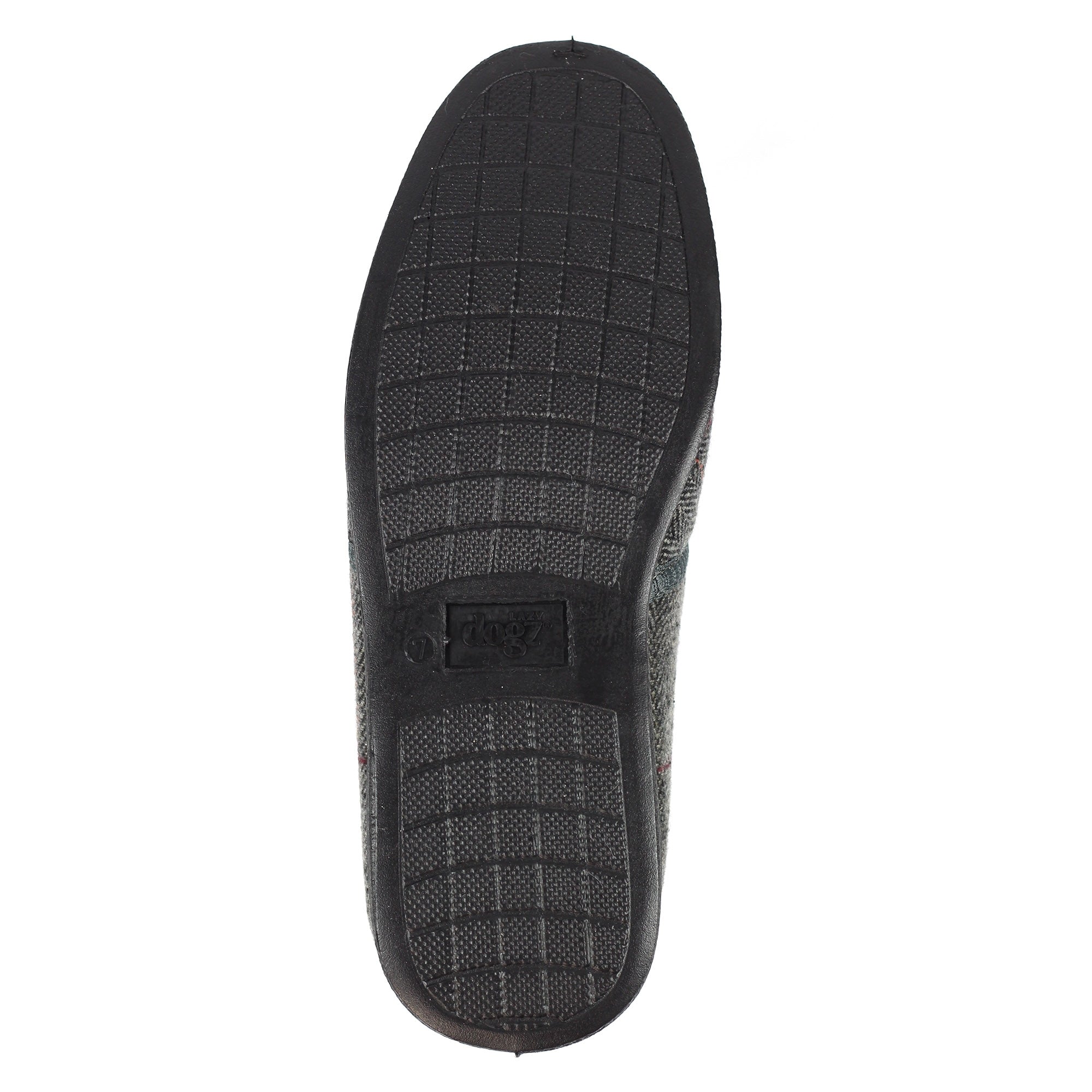 Lazy Dogs KMD103 Eisenhower II Mens Grey Textile Memory Foam Slippers, alternate product view 10.