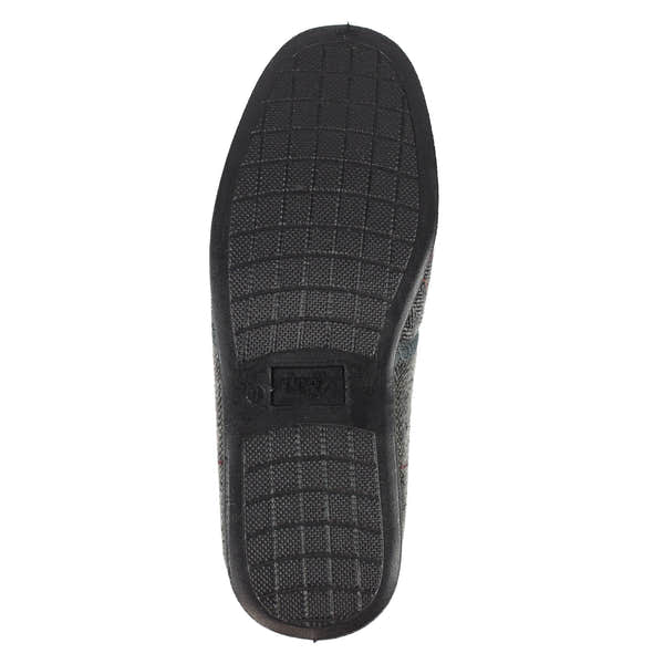 Lazy Dogs KMD103 Eisenhower II Mens Grey Textile Memory Foam Slippers, alternate product view 10.