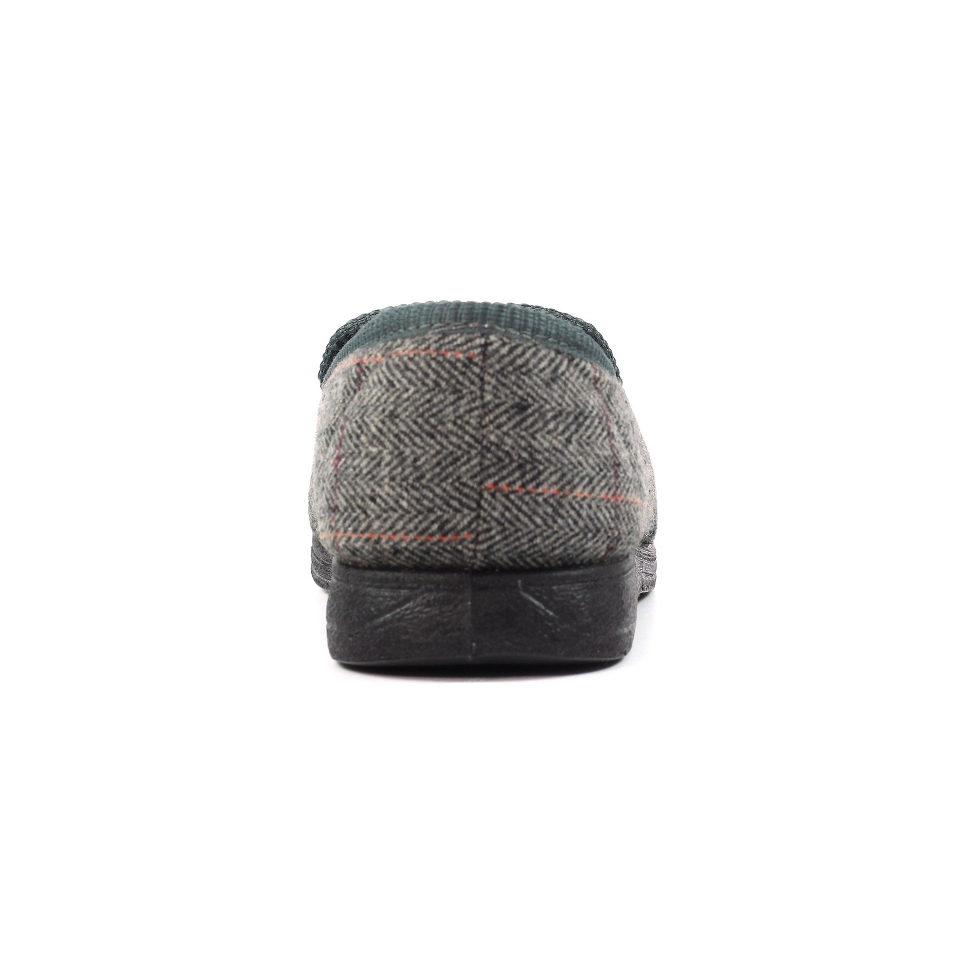 Lazy Dogs KMD103 Eisenhower II Mens Grey Textile Memory Foam Slippers, alternate product view 7.