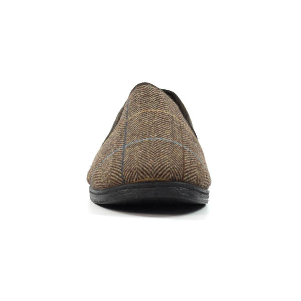 Lazy Dogs KMD106 Harrison II Mens Brown Textile Memory Foam Slippers, alternate product view 5.