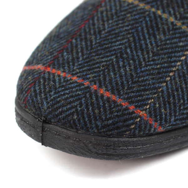 Lazy Dogs KMD106 Harrison II Mens Navy Blue Textile Memory Foam Slippers, alternate product view 11.