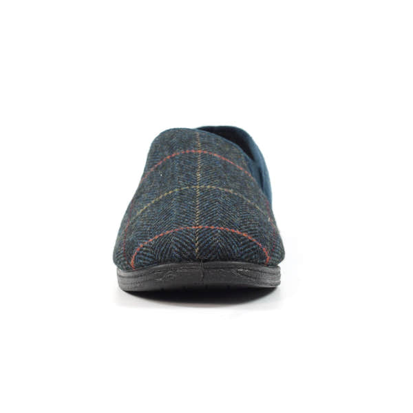 Lazy Dogs KMD106 Harrison II Mens Navy Blue Textile Memory Foam Slippers, alternate product view 6.