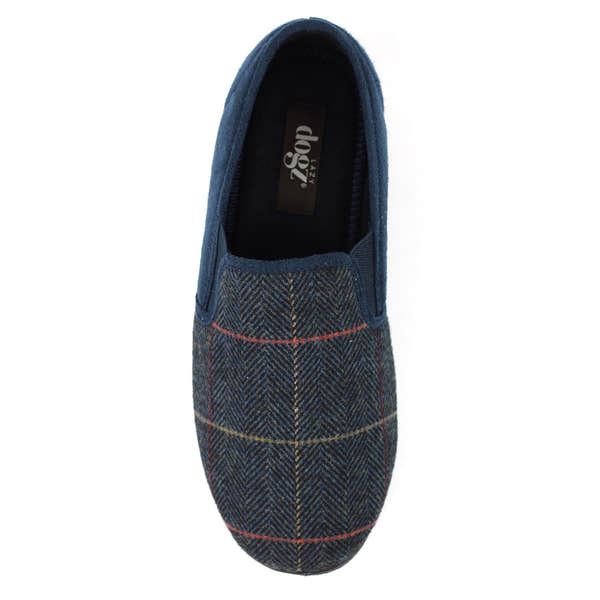 Lazy Dogs KMD106 Harrison II Mens Navy Blue Textile Memory Foam Slippers, alternate product view 9.