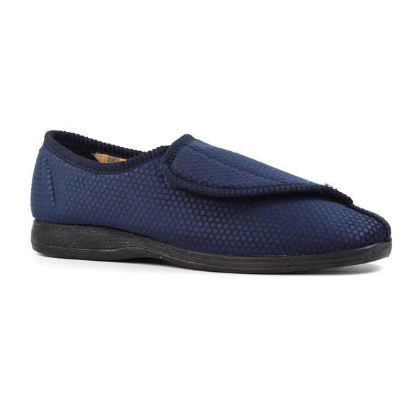 Lazy Dogs KMD108 Columbus III Mens Navy Blue Textile Touch Fastening Slippers, alternate product view 4.
