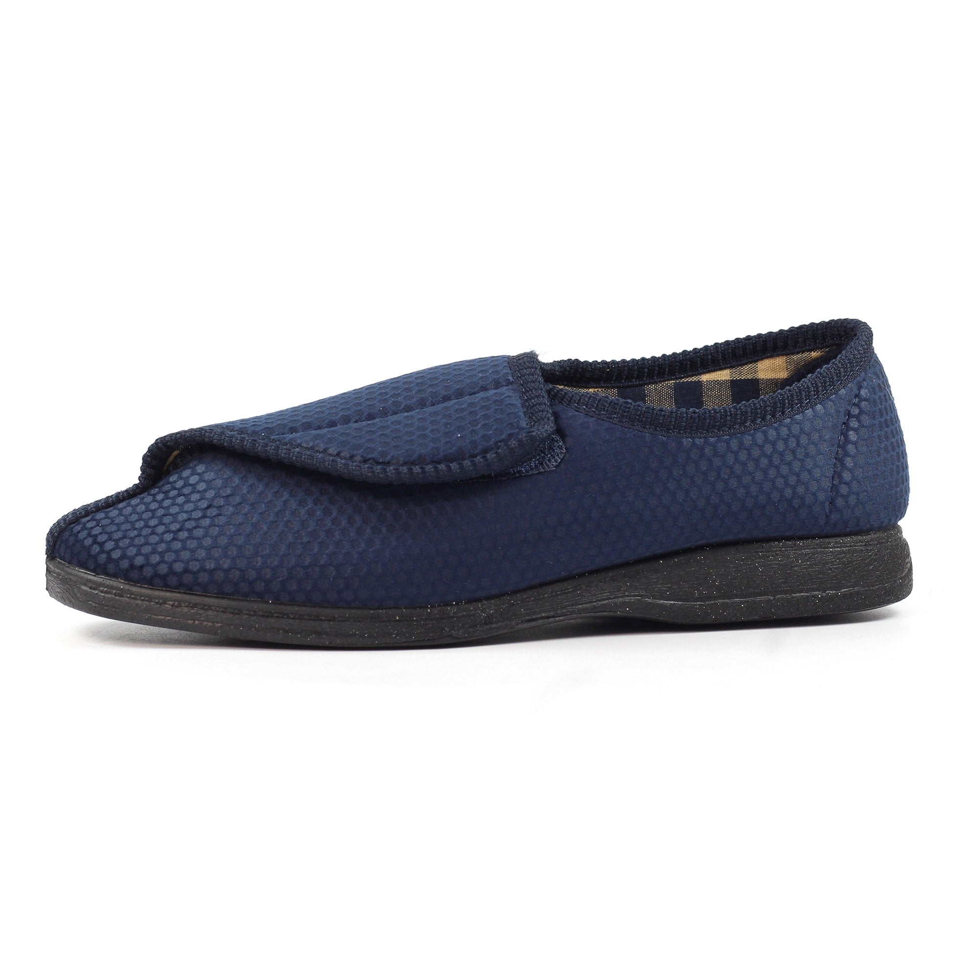 Lazy Dogs KMD108 Columbus III Mens Navy Blue Textile Touch Fastening Slippers, alternate product view 5.