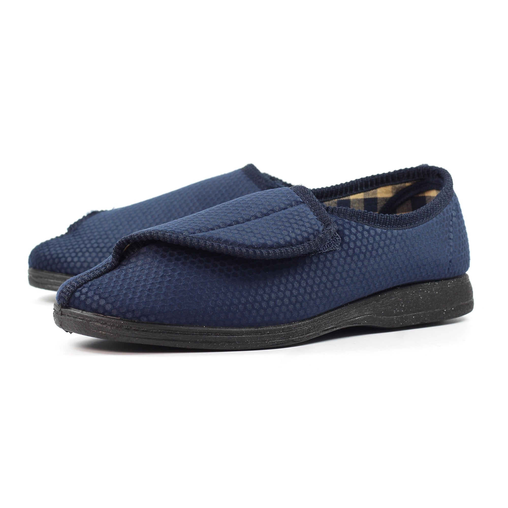 Lazy Dogs KMD108 Columbus III Mens Navy Blue Textile Touch Fastening Slippers, alternate product view 8.