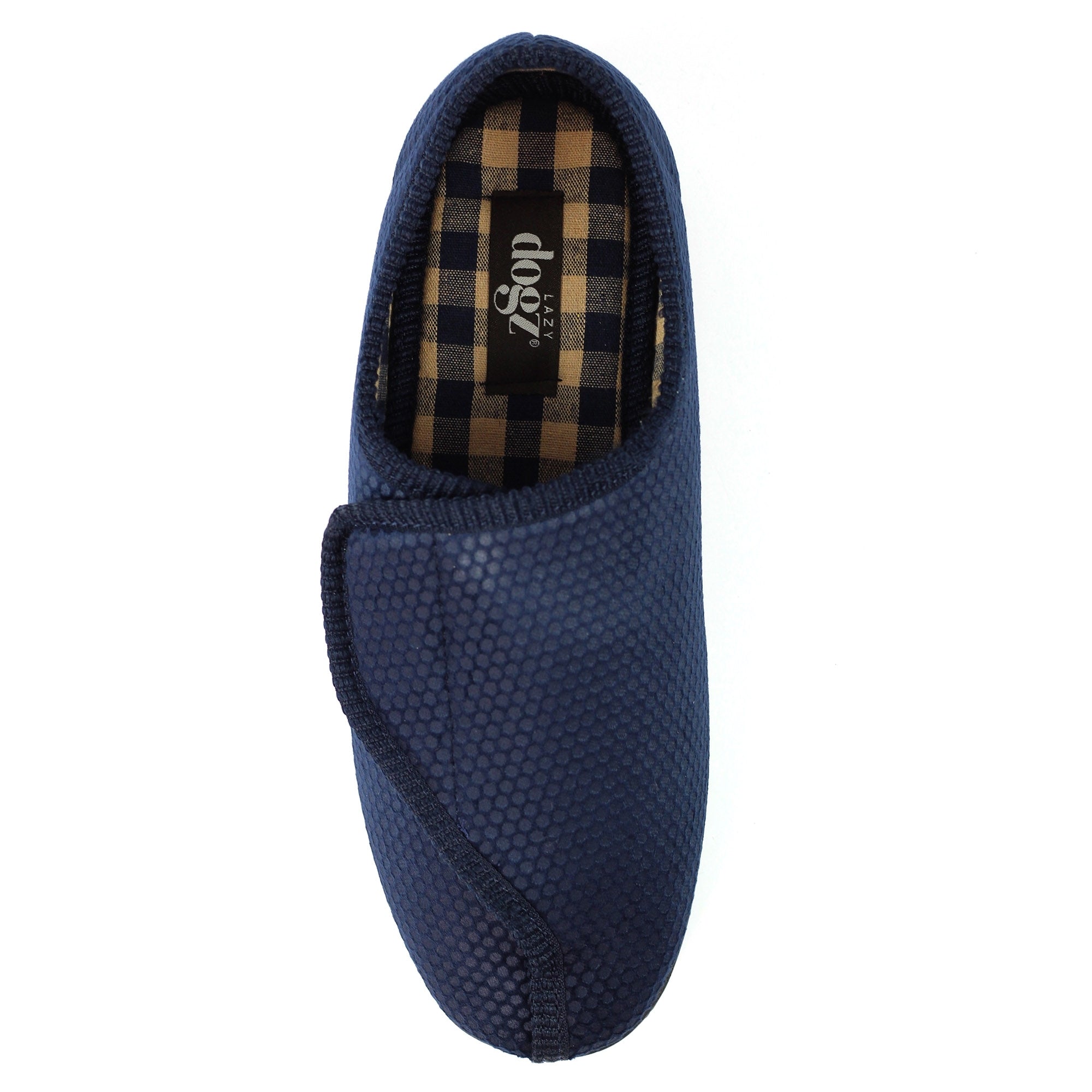 Lazy Dogs KMD108 Columbus III Mens Navy Blue Textile Touch Fastening Slippers, alternate product view 9.