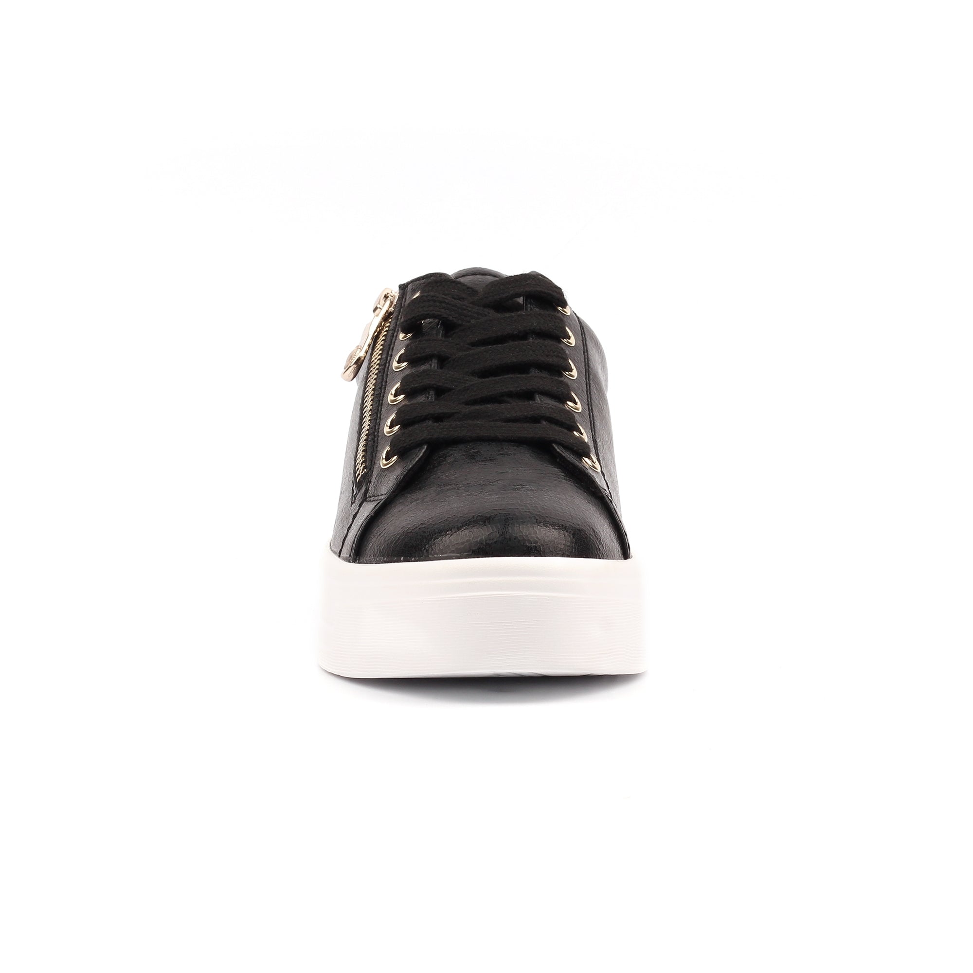 Lunar DLB100 Charm II Ladies Black Zip & Lace Trainers, alternate product view 4.