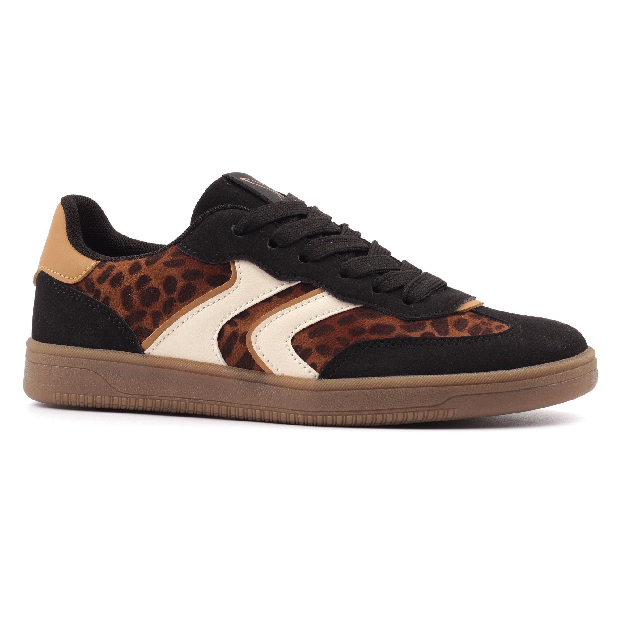 Lunar DLB213 Jersey Ladies Black Lace Up Trainers, alternate product view 4.