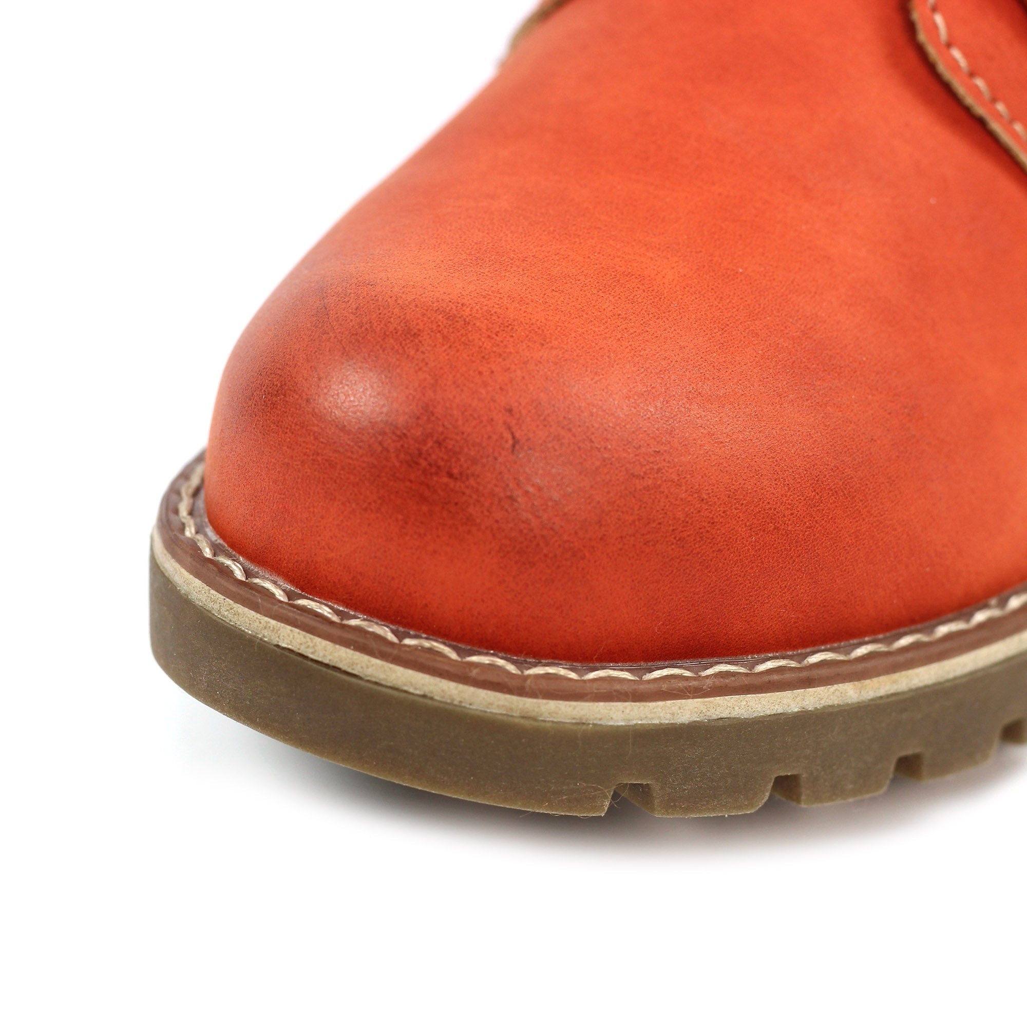 Lunar GLB123 Millie Ladies Orange Waterproof Zip & Lace Ankle Boots, alternate product view 7.