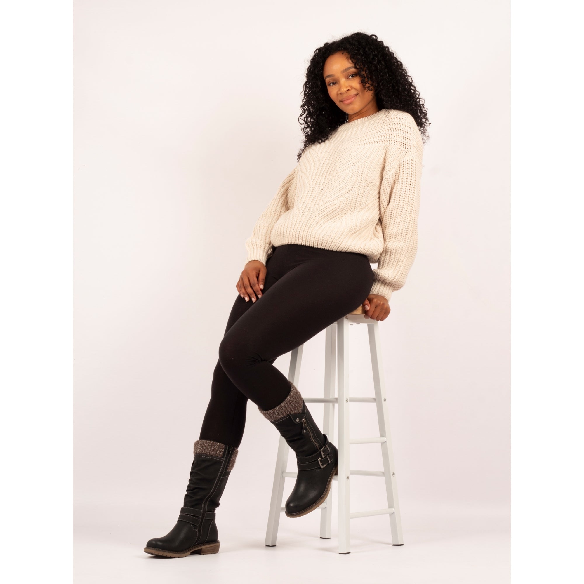 Lunar GLB134 Peyton Ladies Black Waterproof Side Zip Knee High Boots, alternate product view 4.