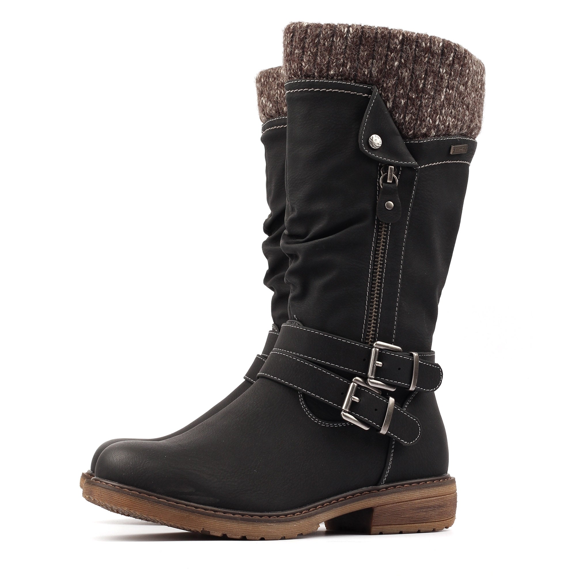 Lunar GLB134 Peyton Ladies Black Waterproof Side Zip Knee High Boots, alternate product view 8.
