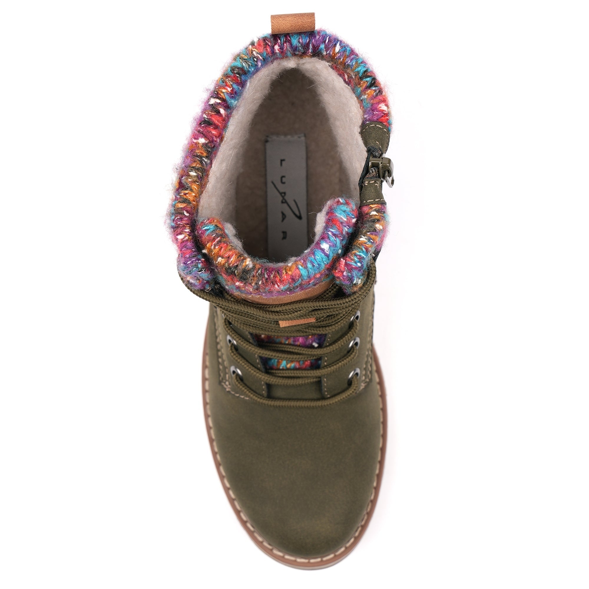 Lunar GLB204 Tabasco Ladies Olive Green Waterproof Zip & Lace Ankle Boots, alternate product view 6.