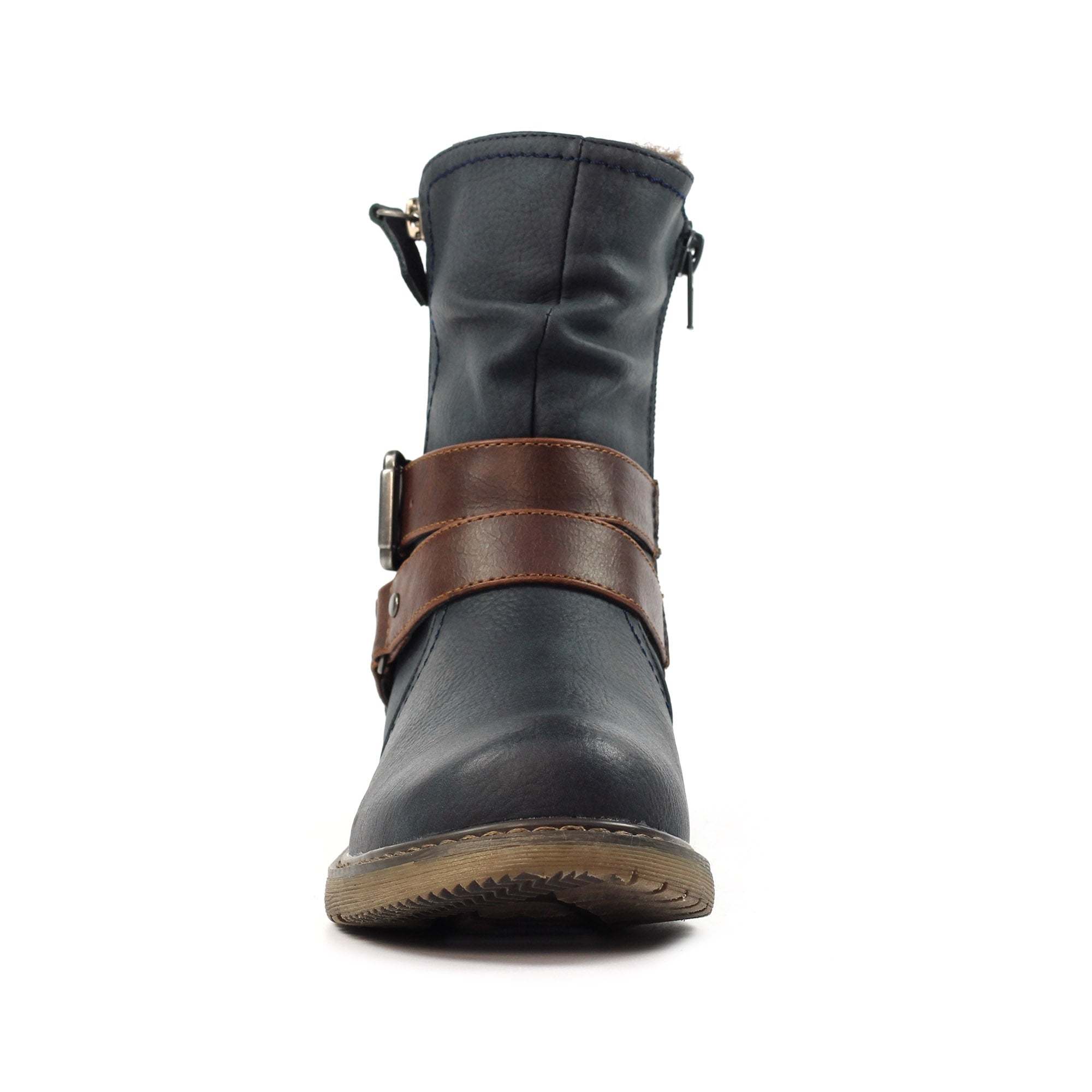 Lunar GLB216 Chime III Ladies Navy Blue Waterproof Ankle Boots, alternate product view 5.