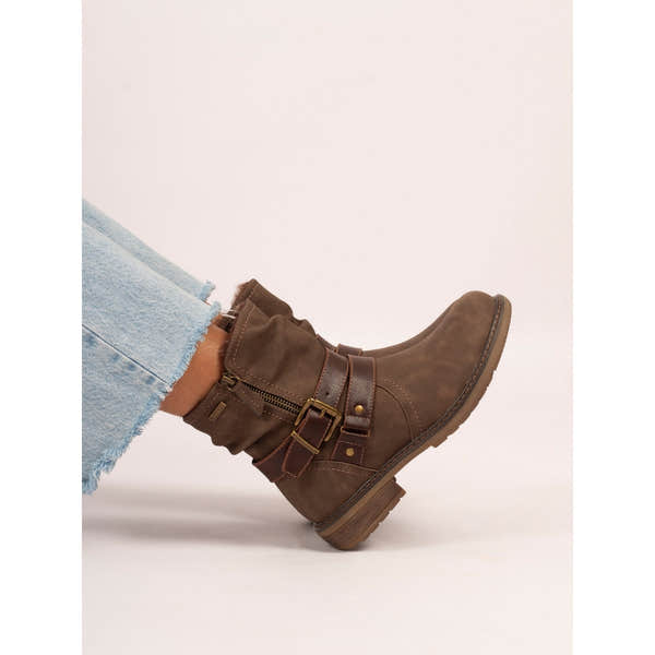 Lunar GLB216 Chime III Ladies Taupe Waterproof Ankle Boots, alternate product view 2.