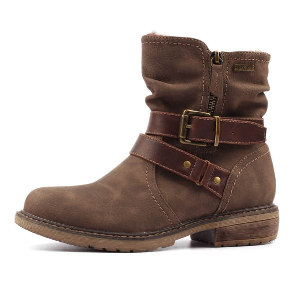 Lunar GLB216 Chime III Ladies Taupe Waterproof Ankle Boots, alternate product view 3.