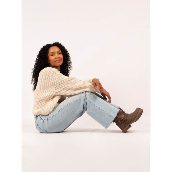 Lunar GLB216 Chime III Ladies Taupe Waterproof Ankle Boots, alternate product view 4.