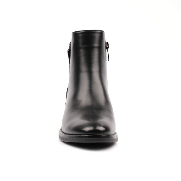 Lunar GLC020 Hayley Ladies Black Side Zip Heeled Ankle Boots, alternate product view 5.