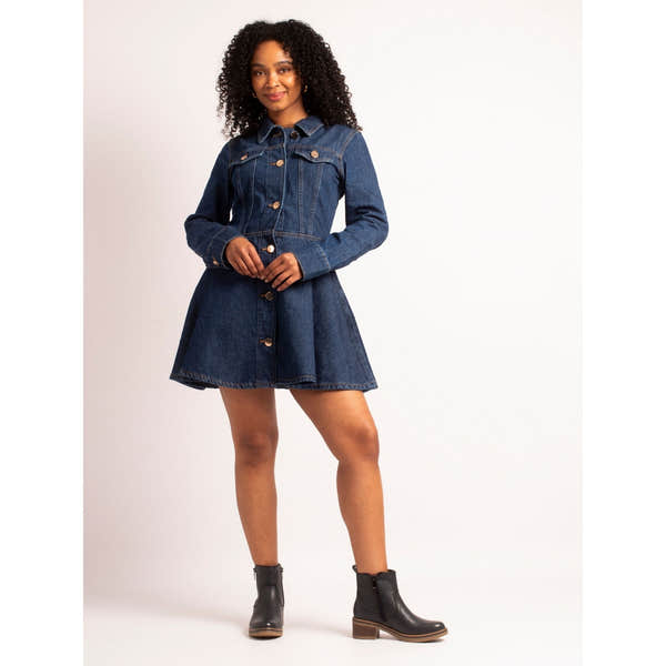 Lunar GLC021 Heaven Ladies Navy Blue Side Zip Heeled Ankle Boots, alternate product view 3.